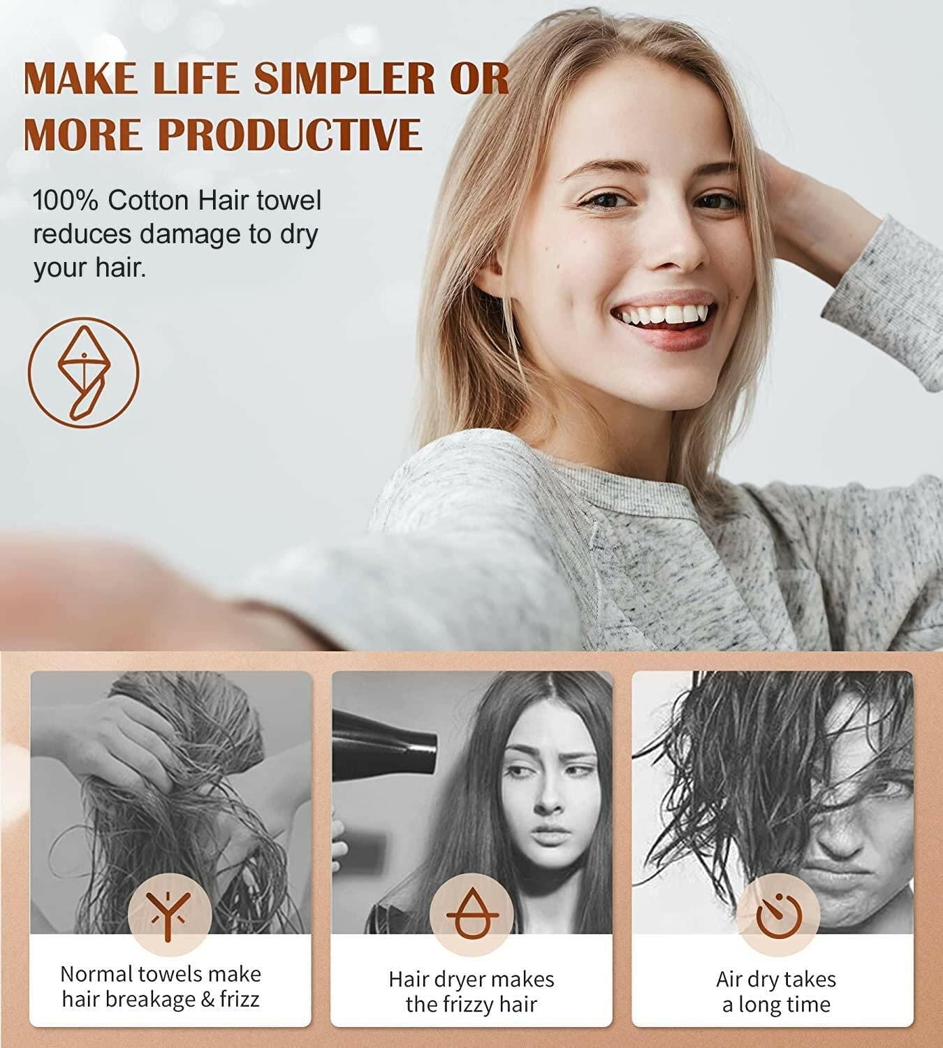 Cotton Hair Towel Wrap